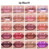 Juego de 10 barras de labios líquidas con tapa rosa mate/brillo de labios