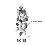 40 types d'autocollants de tatouage de fleur de croquis