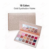 18 Colors Gold Eyeshadow Palette - MSmakeupoem.com