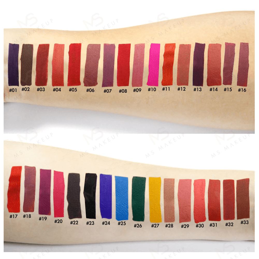 43 Colors Black Lid Square Tube Liquid Lipsticks (#34-#44 Color)
