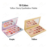 18 Colors Yellow Starry Eyeshadow Palette - MSmakeupoem.com