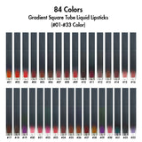 84 Colors Gradient Square Tube Liquid Lipsticks (#34-#66 Color)