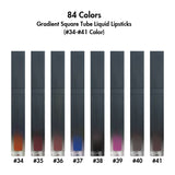 Lápices labiales líquidos de tubo cuadrado degradado de 41 colores (# 01-# 33 Color)