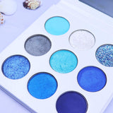 Palette mit 9 hochpigmentierten Lidschatten