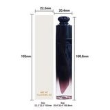 Barra de labios líquida de tubo degradado negro de 25 colores
