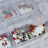 Snowflake Santa Claus Tree Nail Art Ornament Glitter Diamond