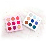 Paleta de sombras de ojos en tono azul o rosa de 9 colores