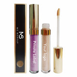 Brillant à lèvres métallique de tube d'or de 12 couleurs/vente en gros de méné de brillant à lèvres
