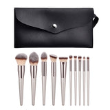 Single Color 10pcs Champagne Gold Makeup Brushes