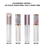 Barra de labios personalizada/Brillo de labios Flash Drill Cap & Clear Tube