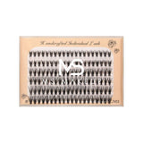 20D Six rows of mixed natural thick artificial single cluster false eyelashes