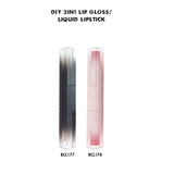 Barra de labios / brillo de labios personalizados 2 colores en 1 tubo