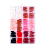 12 Color Solid Fake Nail Patches