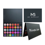 35 Color Matte Shimmer Glitter Black Eyeshadow Palette - MSmakeupoem.com