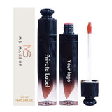 Barra de labios líquida de tubo degradado negro de 25 colores