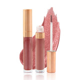 6 Farben Gold Lid Round Tube Nude Lipgloss