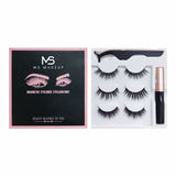 3 Pairs of Magnetic Liquid Eyeliner 3D Chemical Fiber False Eyelashes - MSmakeupoem.com