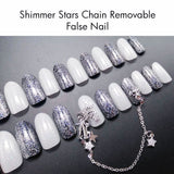 Shimmer Stars Chain Clavo falso removible