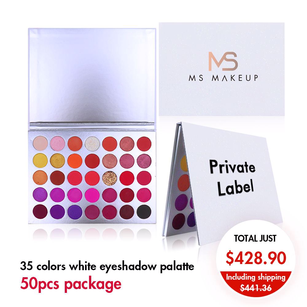 35 colors white eyeshadow palatte（50pcs package）
