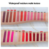 25 Color Pink Square Cover Large Brush Head Matte Liquid Lipstick