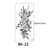 40 Arten von Sketch Flower Tattoo-Aufklebern