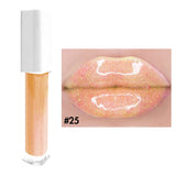 Brillo de labios hidratante de tubo cuadrado blanco de 52 colores (#1-#26)