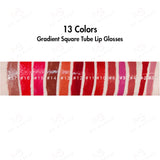 13 Colors Gradient Square Tube Lip Glosses - MSmakeupoem.com
