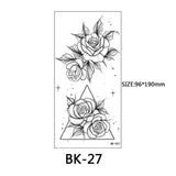 40 types d'autocollants de tatouage de fleur de croquis