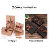 Foldable Small Gift Box Black Empty Paper Box Wholesale Gifts Packing Boxes