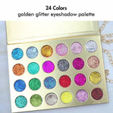 Palette de fards à paupières à paillettes dorées 24 couleurs (50pcs livraison gratuite)