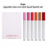 6-teiliges Zigarettenrohr-Antihaft-Lippenstift-Set