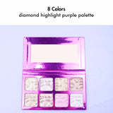 8 Colors Diamond Highlight Purple Palette