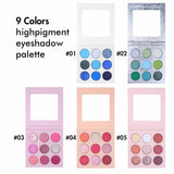 Paleta de sombras de ojos de 9 colores Highpigment (50 piezas envío gratis)