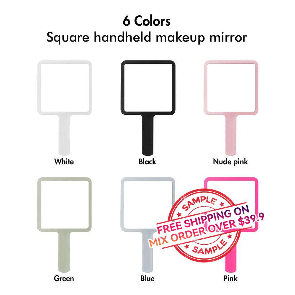 【SAMPLE】6 Colors Square Handheld Makeup Mirror -【Free Shipping On Mix Order Over $39.9】