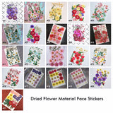 Dried Flower Material Face Stickers