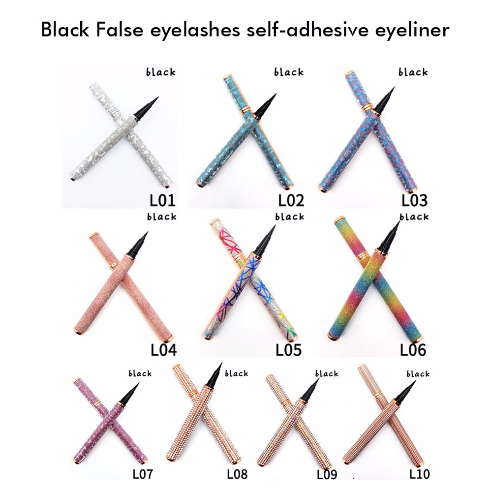 Black False Eyelashes Self-adhesive Eyeliner / Colorful Eyeliner Glue Pen
