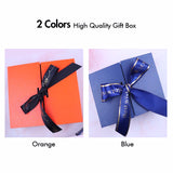 High Quality Orange Medium Gift Box Empty Paper Boxes Recyclable