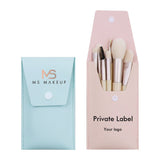 4 Colors 8pcs Candy Colors Customizable Mini Makeup Brushes Set