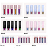 Juego de 5 uds de pintalabios líquido/brillo de labios Diy-B
