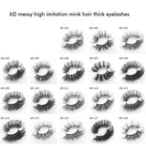 6D messy high imitation mink hair thick eyelashes