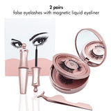 2 Pairs Of False Eyelashes With Magnetic Liquid Eyeliner - MSmakeupoem.com