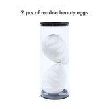 2 piezas de huevos de belleza de mármol
