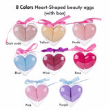 8 Farben Herzförmige Schönheitseier (mit Box) / Make-up-Schwamm Kundenspezifisches Logo