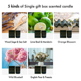 5 Arten von Duftkerzen in einer Geschenkbox