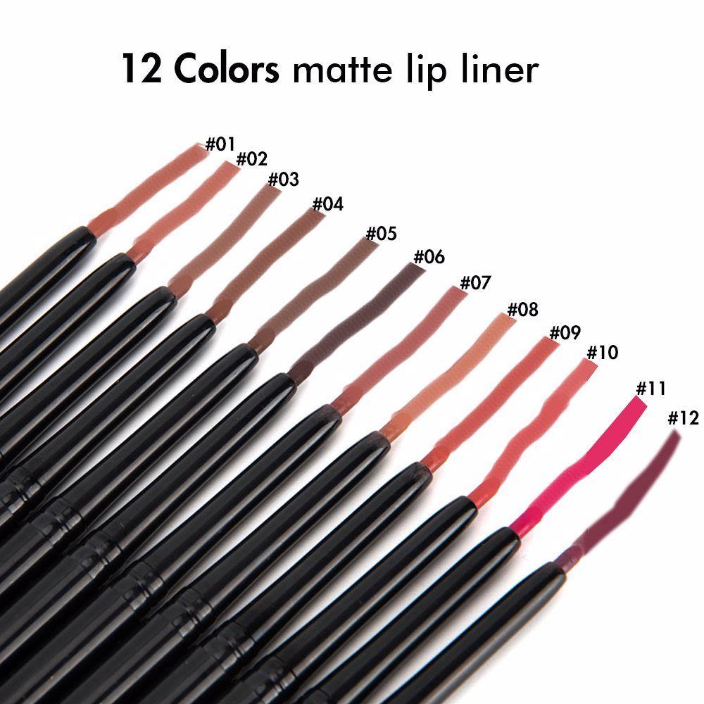 12 Color Matte Lip Liner - MSmakeupoem.com