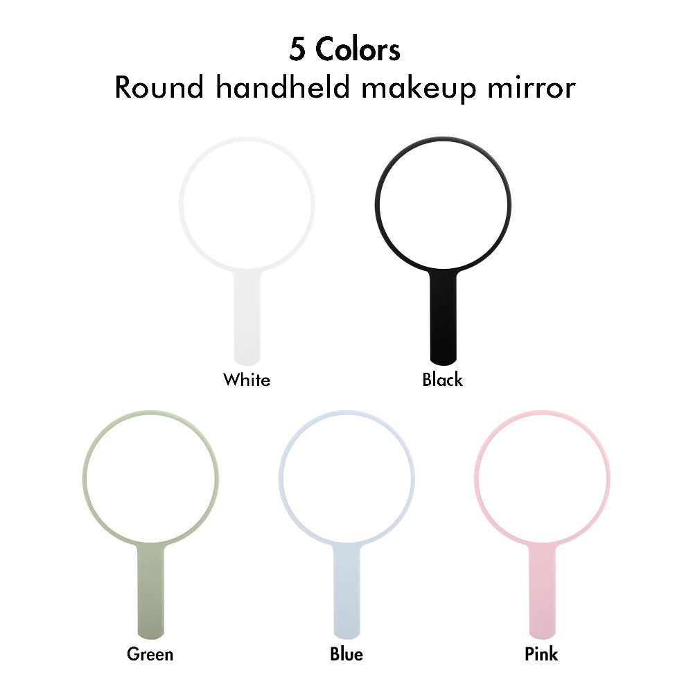5 Colors Round Handheld Makeup Mirror