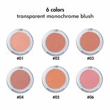 6 Farben Transparent Monochrom Blush