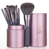 7 makeup brushes (with bucket)