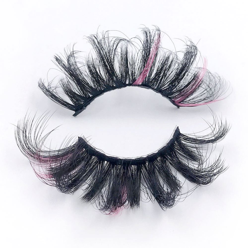 25mm fried hair colorful fluffy exaggerated imitation mink false eyelashes