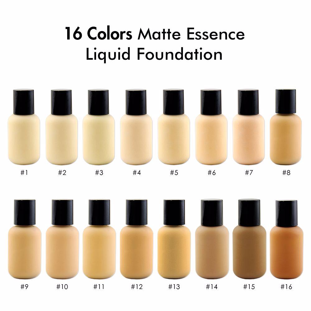16 Colors Matte Essence Liquid Foundation / Private Label Foundation Makeup - MSmakeupoem.com